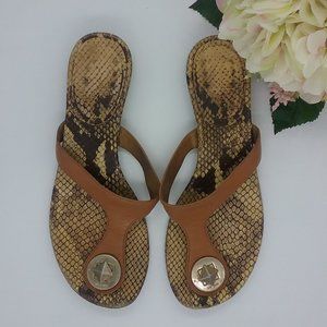 Kate Spade Tan Leather Thong Sandals